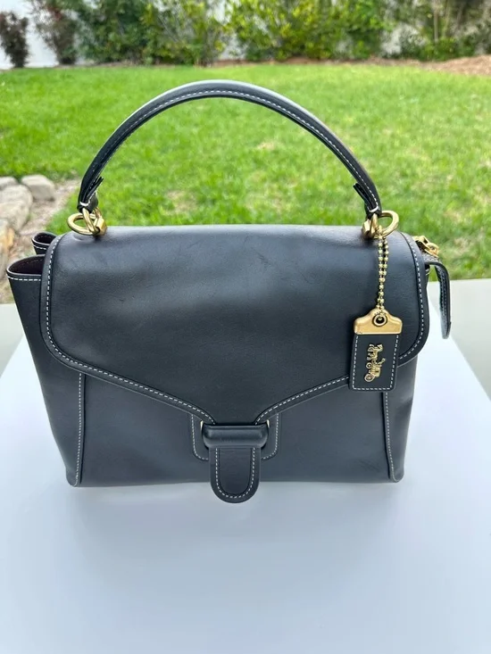 Coach Black courier carryall Leather Top-Handle Satchel - Picture 4 of 11